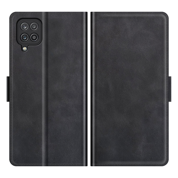 For Samsung Galaxy F12 / M12 Dual-side Magnetic Buckle Horizontal Flip Leather Case with Holder & Card Slots & Wallet