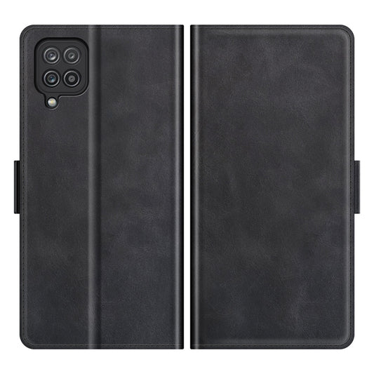 For Samsung Galaxy F12 / M12 Dual-side Magnetic Buckle Horizontal Flip Leather Case with Holder & Card Slots & Wallet