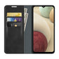 For Samsung Galaxy F12 / M12 Retro-skin Business Magnetic Suction Leather Case with Holder & Card Slots & Wallet