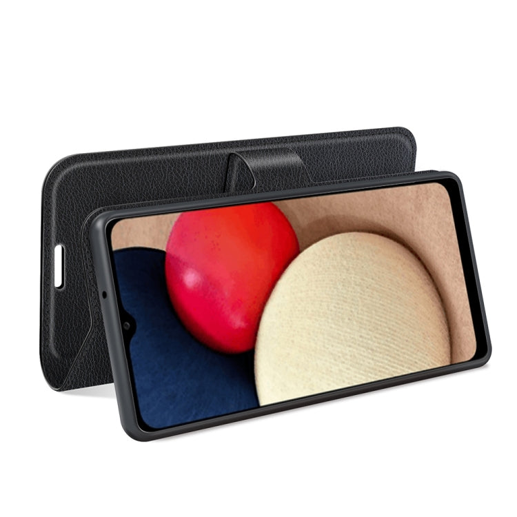 For Samsung Galaxy A03s Litchi Texture Horizontal Flip Protective Case with Holder & Card Slots & Wallet