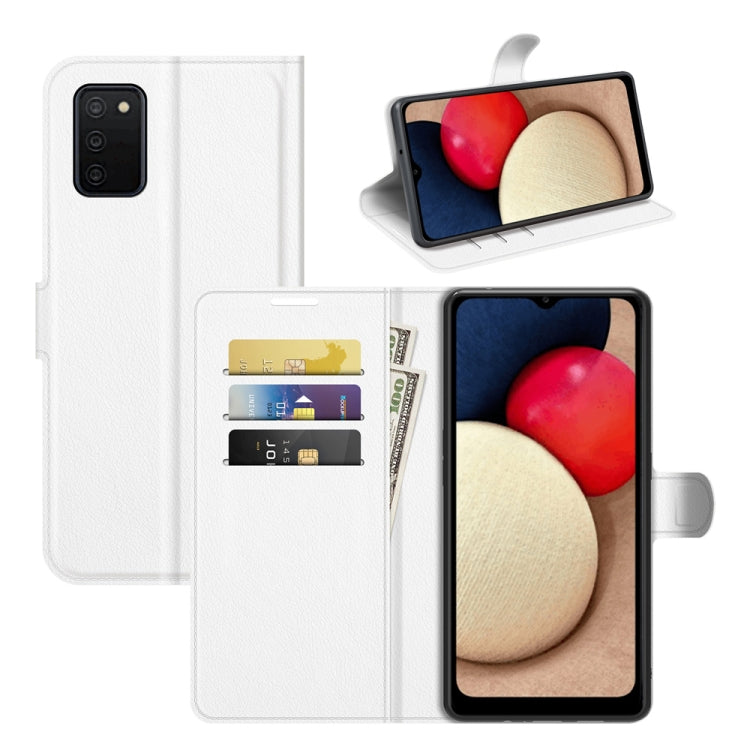 For Samsung Galaxy A03s Litchi Texture Horizontal Flip Protective Case with Holder & Card Slots & Wallet
