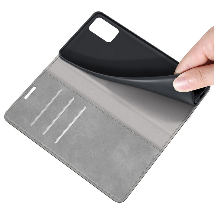 For Samsung Galaxy A03s Retro-skin Business Magnetic Suction Leather Case with Holder & Card Slots & Wallet