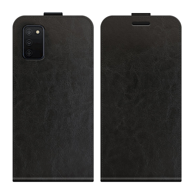 For Samsung Galaxy A03s R64 Texture Single Vertical Flip Leather Protective Case with Card Slots & Photo Frame