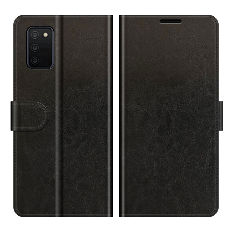 For Samsung Galaxy A03S R64 Texture Single Horizontal Flip Protective Case with Holder & Card Slots & Wallet& Photo Frame