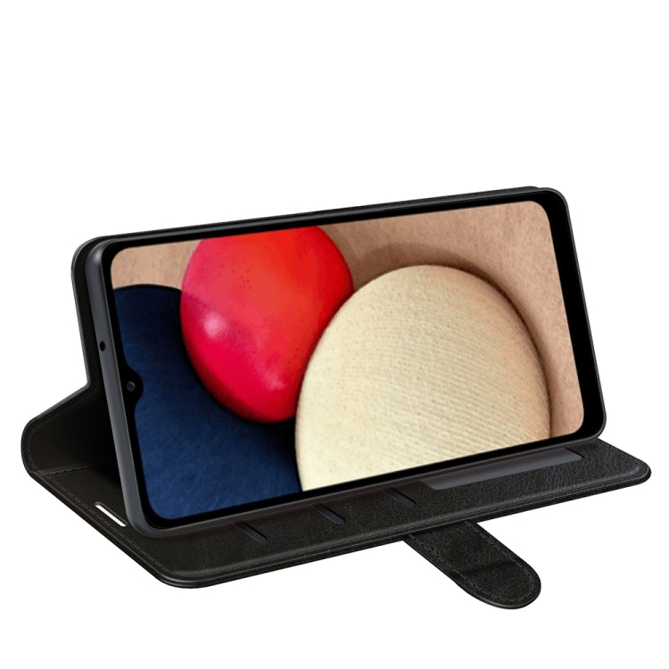 For Samsung Galaxy A03S R64 Texture Single Horizontal Flip Protective Case with Holder & Card Slots & Wallet& Photo Frame