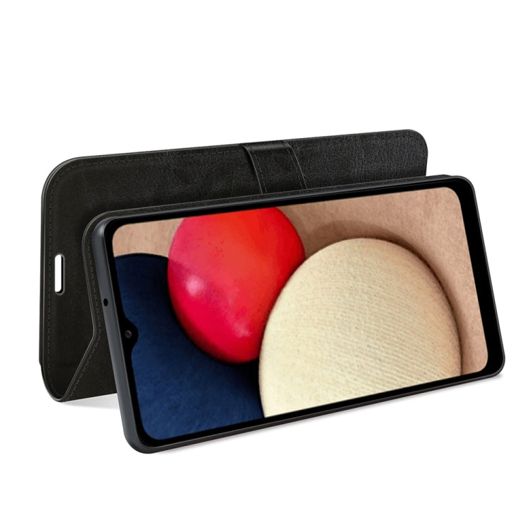 For Samsung Galaxy A03S R64 Texture Single Horizontal Flip Protective Case with Holder & Card Slots & Wallet& Photo Frame