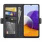 For Samsung Galaxy A22 5G Dual-side Magnetic Buckle Horizontal Flip Leather Case with Holder & Card Slots & Wallet