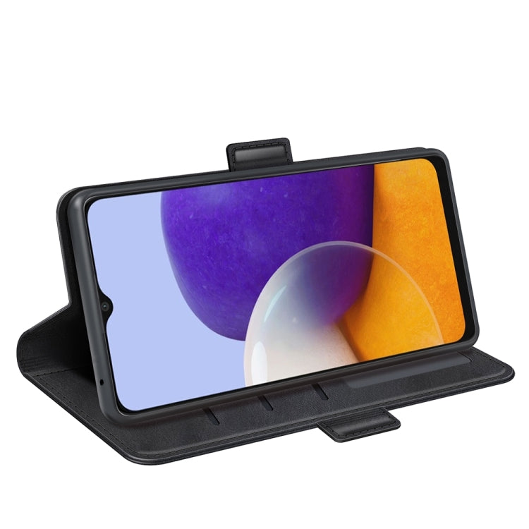 For Samsung Galaxy A22 5G Dual-side Magnetic Buckle Horizontal Flip Leather Case with Holder & Card Slots & Wallet