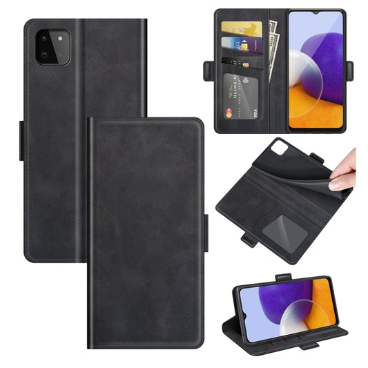 For Samsung Galaxy A22 5G Dual-side Magnetic Buckle Horizontal Flip Leather Case with Holder & Card Slots & Wallet