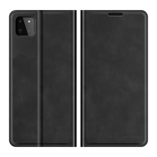 For Samsung Galaxy A22 5G Retro-skin Business Magnetic Suction Leather Case with Holder & Card Slots & Wallet