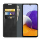 For Samsung Galaxy A22 5G Retro-skin Business Magnetic Suction Leather Case with Holder & Card Slots & Wallet