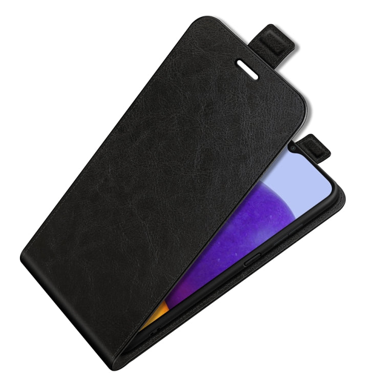 For Samsung Galaxy A22 5G R64 Texture Single Vertical Flip Leather Protective Case with Card Slots & Photo Frame