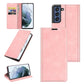 For Samsung Galaxy S21 FE Retro-skin Business Magnetic Suction Leather Case with Holder & Card Slots & Wallet