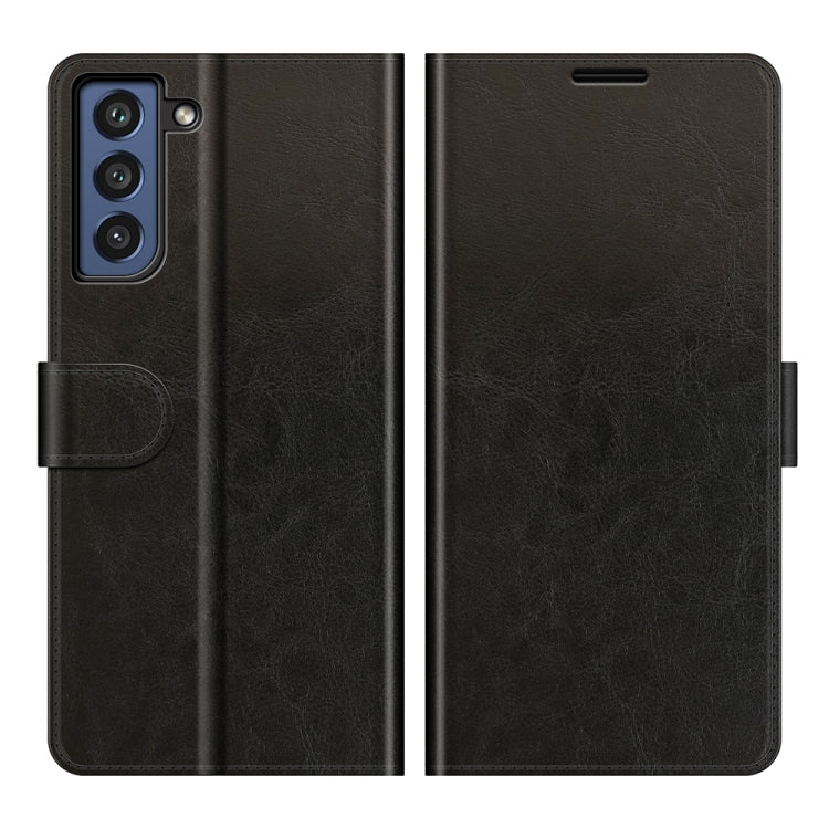 For Samsung Galaxy S21 FE R64 Texture Single Horizontal Flip Protective Case with Holder & Card Slots & Wallet& Photo Frame