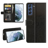 For Samsung Galaxy S21 FE R64 Texture Single Horizontal Flip Protective Case with Holder & Card Slots & Wallet& Photo Frame