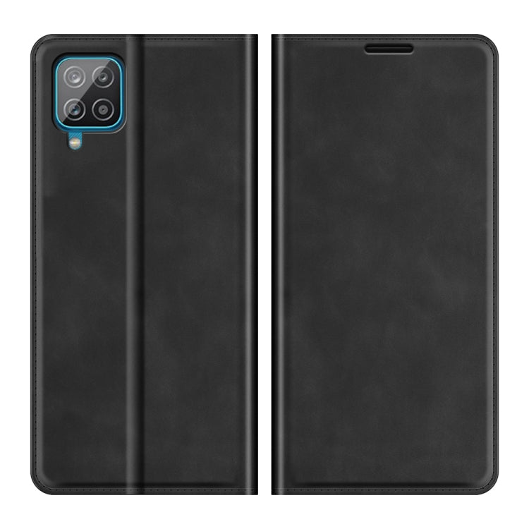For Samsung Glaxy A22 4G Retro-skin Business Magnetic Suction Leather Case with Holder & Card Slots & Wallet