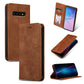Retro Skin Feel Business Magnetic Horizontal Flip Leather Case for Samsung Galaxy S10三星