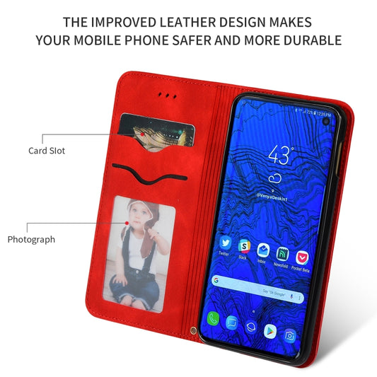 Retro Skin Feel Business Magnetic Horizontal Flip Leather Case for Samsung Galaxy S10 E