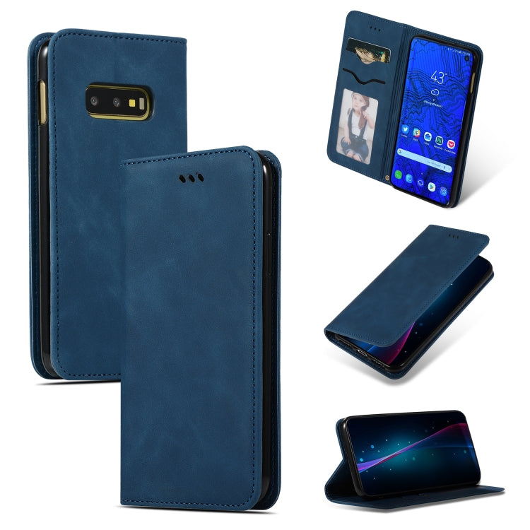 Retro Skin Feel Business Magnetic Horizontal Flip Leather Case for Samsung Galaxy S10 E