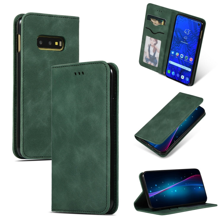 Retro Skin Feel Business Magnetic Horizontal Flip Leather Case for Samsung Galaxy S10 E