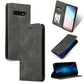 Retro Skin Feel Business Magnetic Horizontal Flip Leather Case for Samsung Galaxy S10 Plus