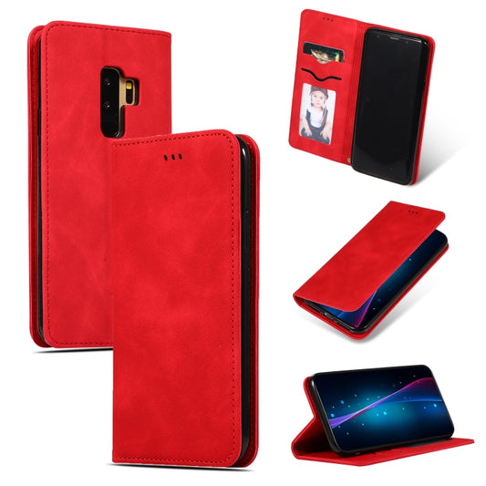 Retro Skin Feel Business Magnetic Horizontal Flip Leather Case for Samsung Galaxy S9 Plus