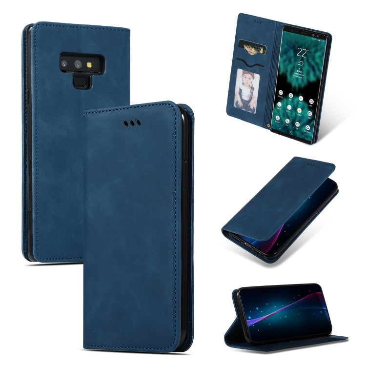 Retro Skin Feel Business Magnetic Horizontal Flip Leather Case for Samsung Galaxy NOTE 9三星