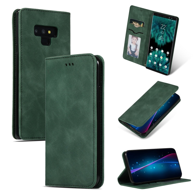 Retro Skin Feel Business Magnetic Horizontal Flip Leather Case for Samsung Galaxy NOTE 9三星