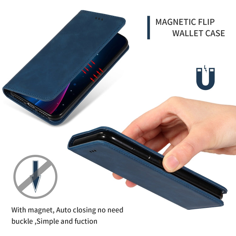Retro Skin Feel Business Magnetic Horizontal Flip Leather Case for Samsung Galaxy A40