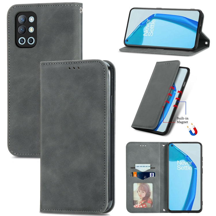 Retro Skin Feel Business Magnetic Horizontal Flip Leather Case with Holder & Card Slots & Wallet & Photo Frame