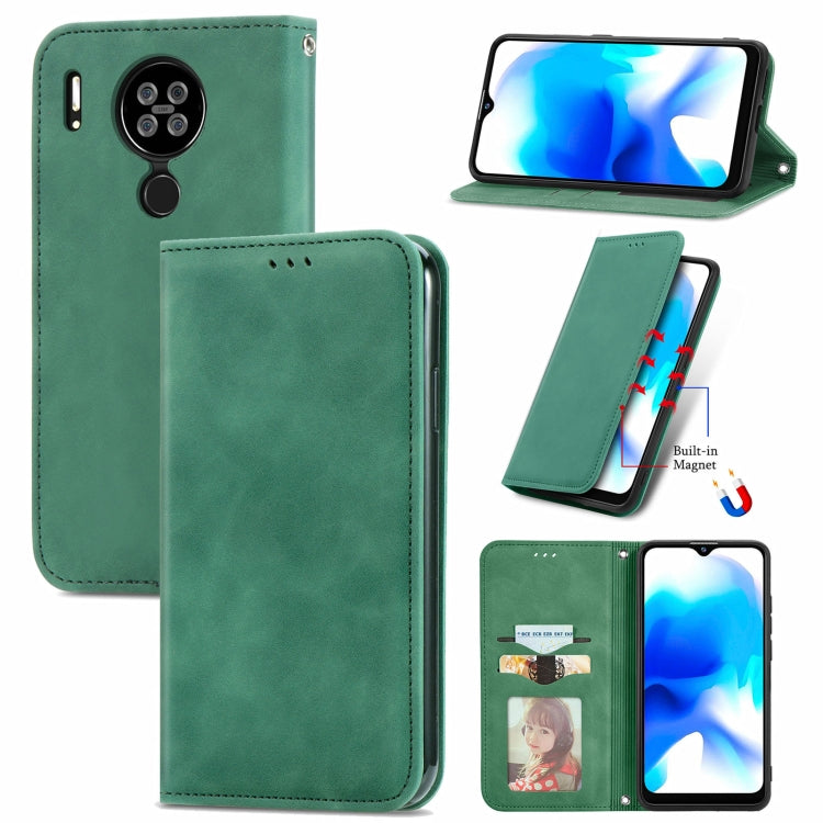 Retro Skin Feel Business Magnetic Horizontal Flip Leather Case with Holder & Card Slots & Wallet & Photo Frame