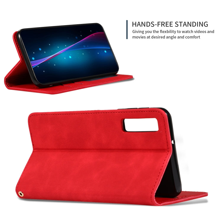 Retro Skin Feel Business Magnetic Horizontal Flip Leather Case for Samsung Galaxy A7 2018