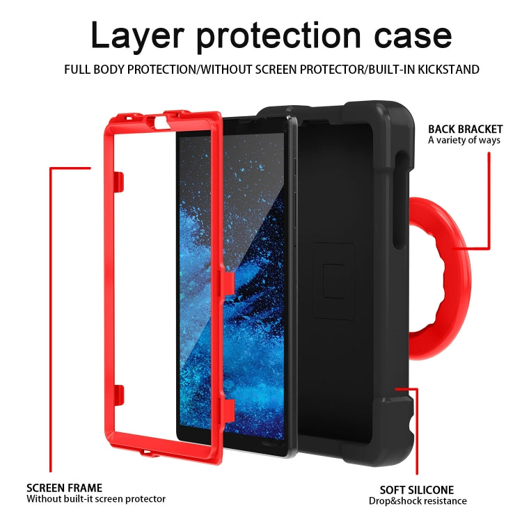 PC + Silicone Shockproof Combination Case with 360 Degree Rotating Holder & Handle