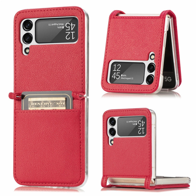 Litchi Pattern Folding Leather Shockproof Card All-inclusive Case
