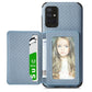 Carbon Fiber Magnetic Card Bag TPU+PU Shockproof Back Cover Case with Holder & Card Slot & Photo Frame