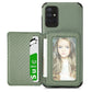 Carbon Fiber Magnetic Card Bag TPU+PU Shockproof Back Cover Case with Holder & Card Slot & Photo Frame