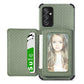 Carbon Fiber Magnetic Card Bag TPU+PU Shockproof Back Cover Case with Holder & Card Slot & Photo Frame