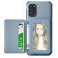 Carbon Fiber Magnetic Card Bag TPU+PU Shockproof Back Cover Case with Holder & Card Slot & Photo Frame