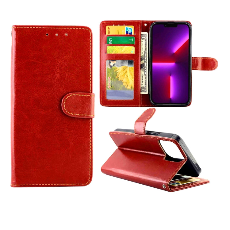 Crazy Horse Texture Leather Horizontal Flip Protective Case with Holder & Card Slots & Wallet & Photo Frame
