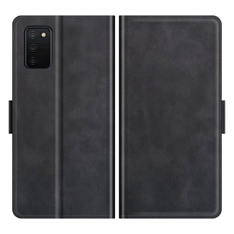 For Samsung Galaxy A03s 164mm EU Version Dual-side Magnetic Buckle Horizontal Flip Leather Case with Holder & Card Slots & Wallet