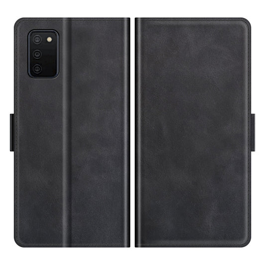 For Samsung Galaxy A03s 164mm EU Version Dual-side Magnetic Buckle Horizontal Flip Leather Case with Holder & Card Slots & Wallet