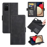 For Samsung Galaxy A03s 164mm EU Version Dual-side Magnetic Buckle Horizontal Flip Leather Case with Holder & Card Slots & Wallet