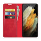 For Samsung Galaxy S22 Ultra 5G Retro-skin Business Magnetic Suction Leather Case with Holder & Card Slots & Wallet