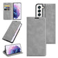 For Samsung Galaxy S22 5G Retro-skin Business Magnetic Suction Leather Case with Holder & Card Slots & Wallet