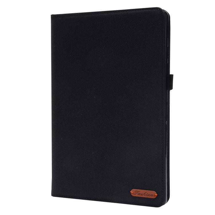 Horizontal Flip Fabric PU Leather Tablet Case with Card Slots & Holder
