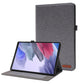 Horizontal Flip Fabric PU Leather Tablet Case with Card Slots & Holder