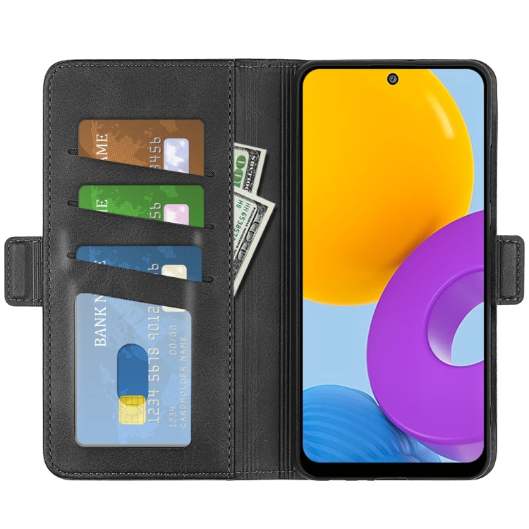 For Samsung Galaxy M52 5G Dual-side Magnetic Buckle Horizontal Flip Leather Case with Holder & Card Slots & Wallet
