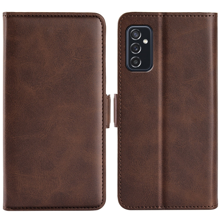 For Samsung Galaxy M52 5G Dual-side Magnetic Buckle Horizontal Flip Leather Case with Holder & Card Slots & Wallet