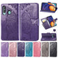 Butterfly Love Flowers Embossing Horizontal Flip Leather Case for Samsung Galaxy A60, with Holder & Card Slots & Wallet & Lanyard