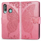 Butterfly Love Flowers Embossing Horizontal Flip Leather Case for Samsung Galaxy A60, with Holder & Card Slots & Wallet & Lanyard